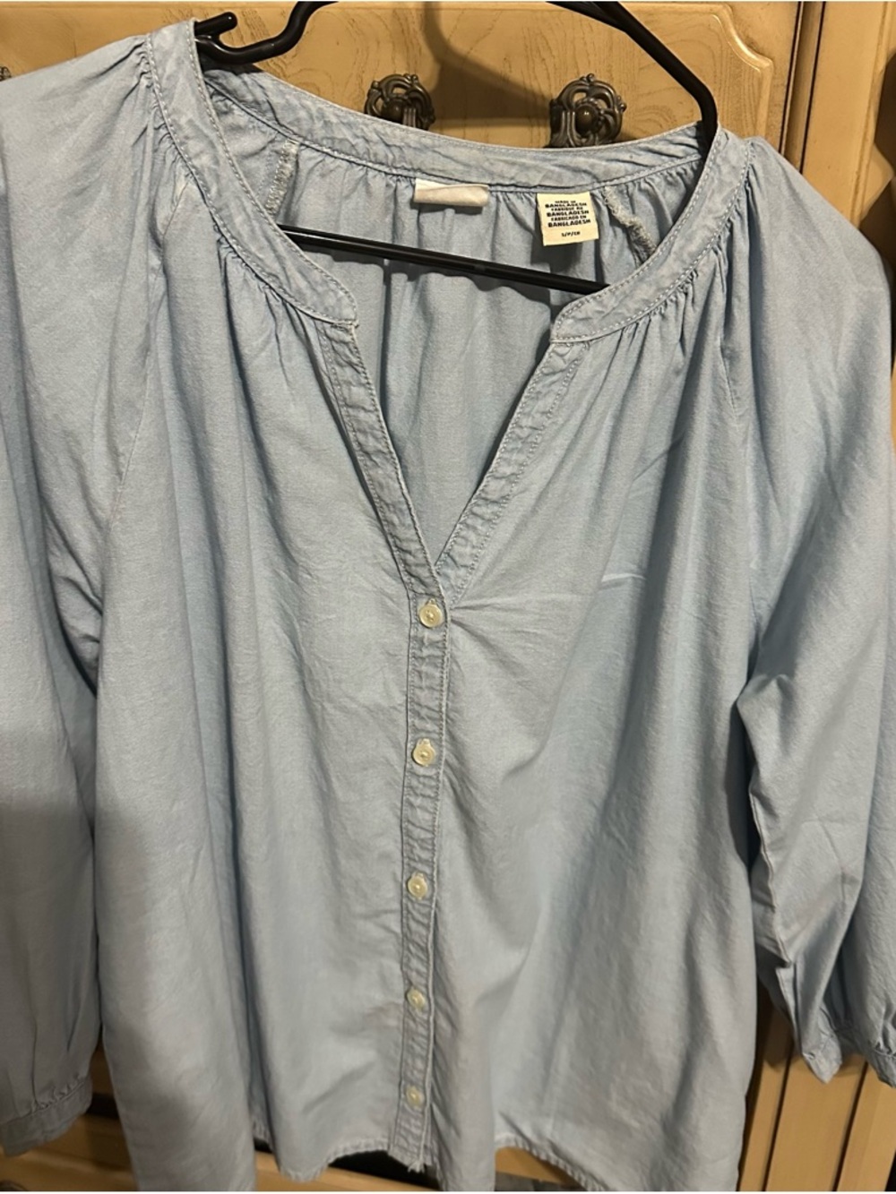 Levi's Light Blue Women's Button-Front Blouse